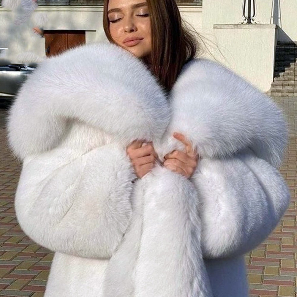 Pelliccia vera volpe bianca oversize donna luxury – Insane Dress