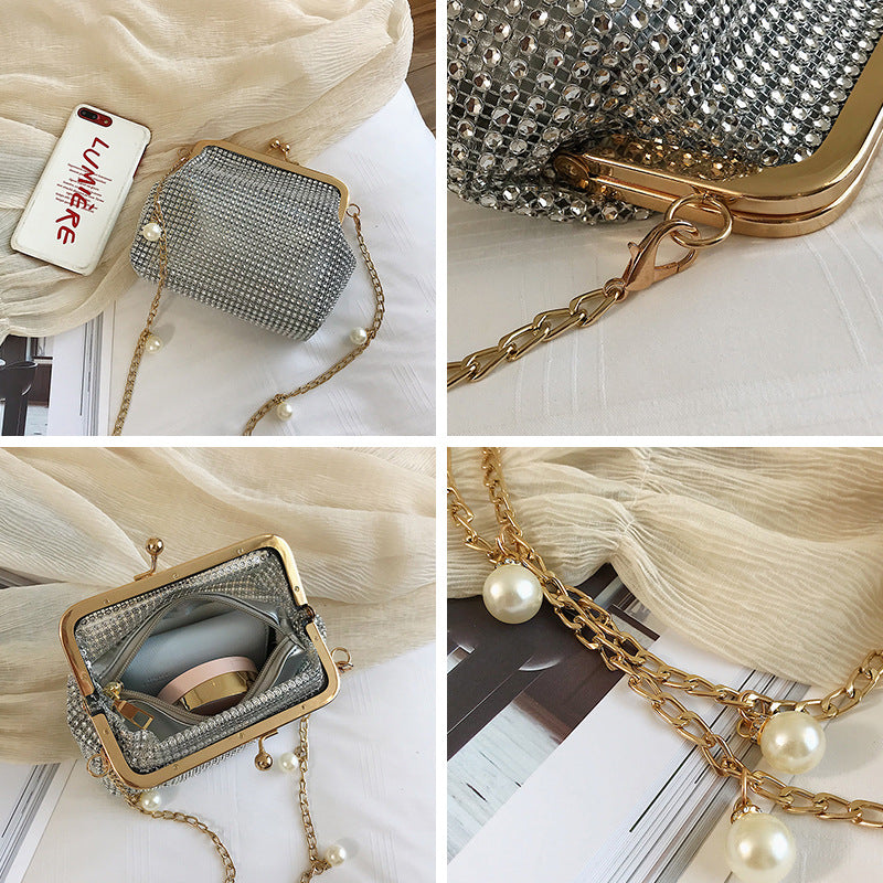 Borsa tracollina con clips strass Insane dress