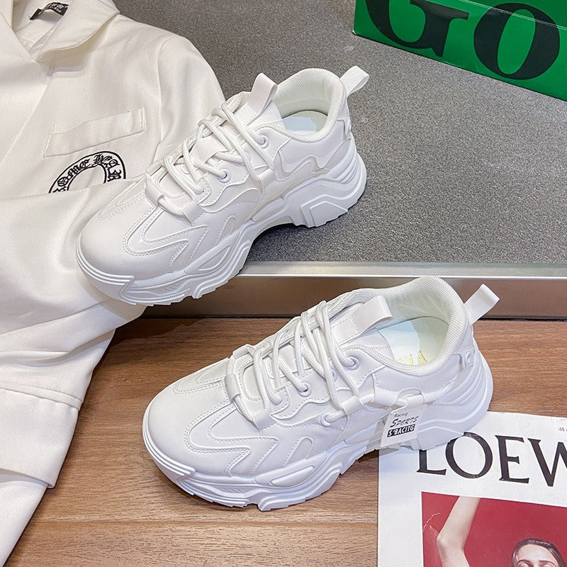Sneakers donna fashion Leather White Insane Dress
