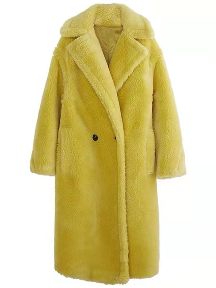 Teddy coat lungo oversize Yellow Insane dress