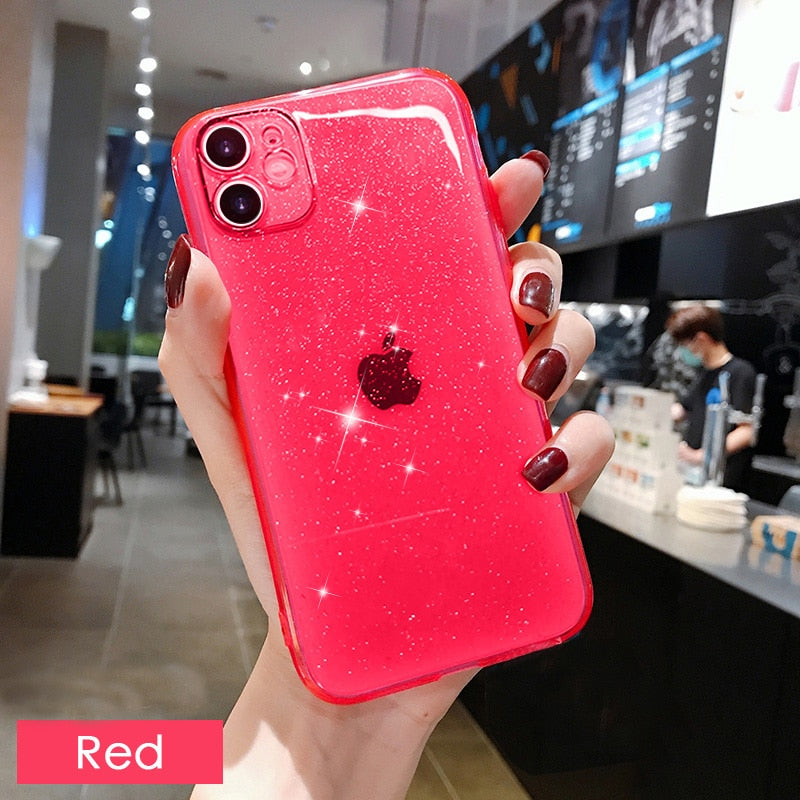 Glitter Fluorescent Colors Phone Cases On For iphone Red eprolo