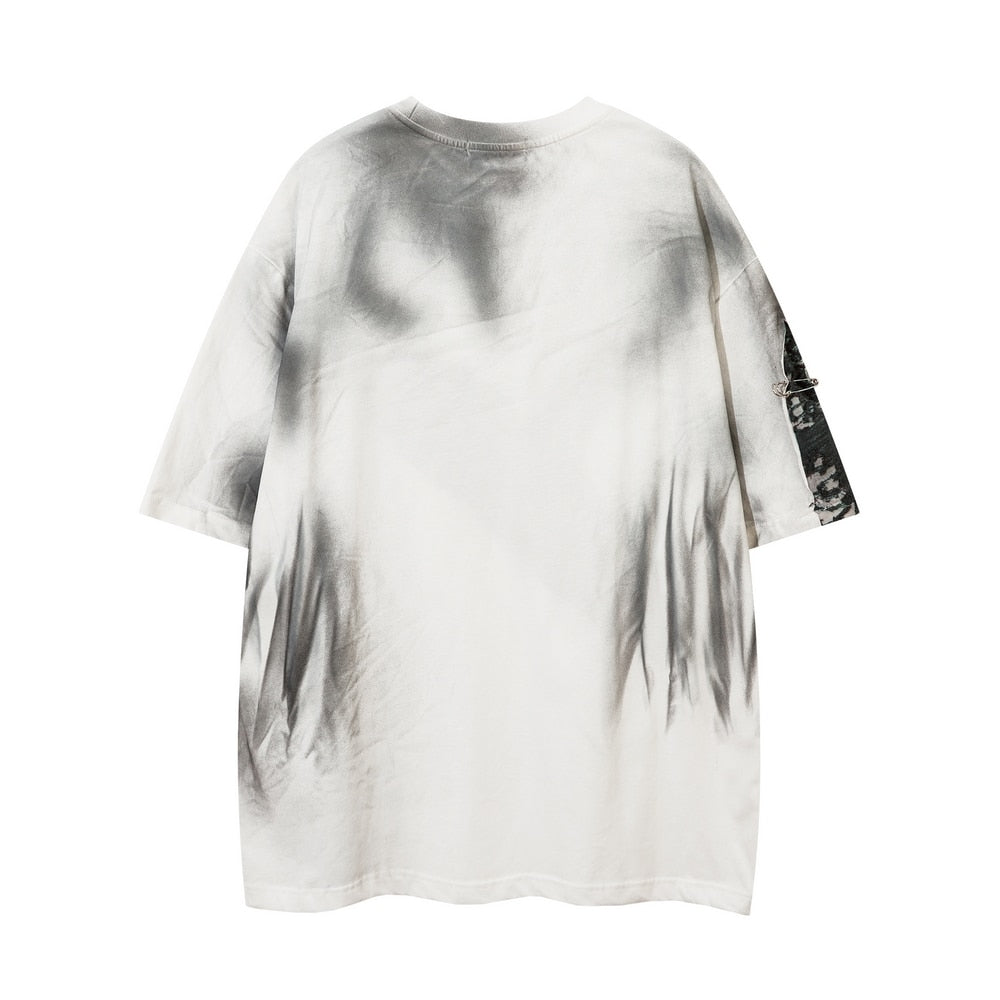 Washed Streetwear Loose Casual Ripped T-Shirt Oversized Insane Dress