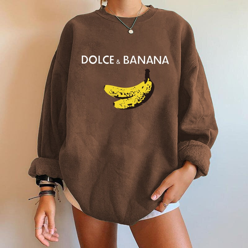 Felpa oversize unisex Dole e Banana Coffee Insane Dress