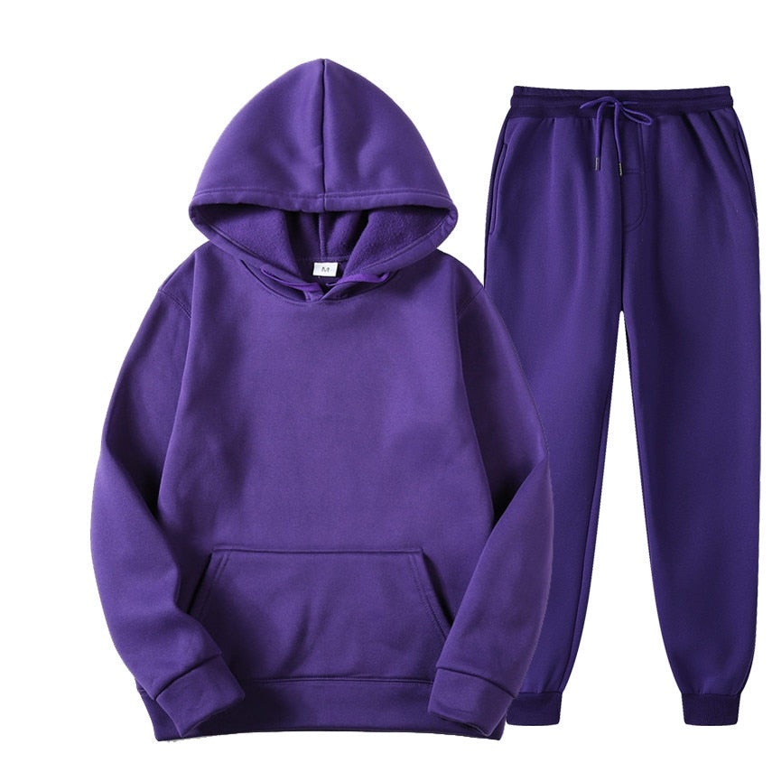 Completo tuta basic pantalone e felpa cappuccio Purple Insane Dress