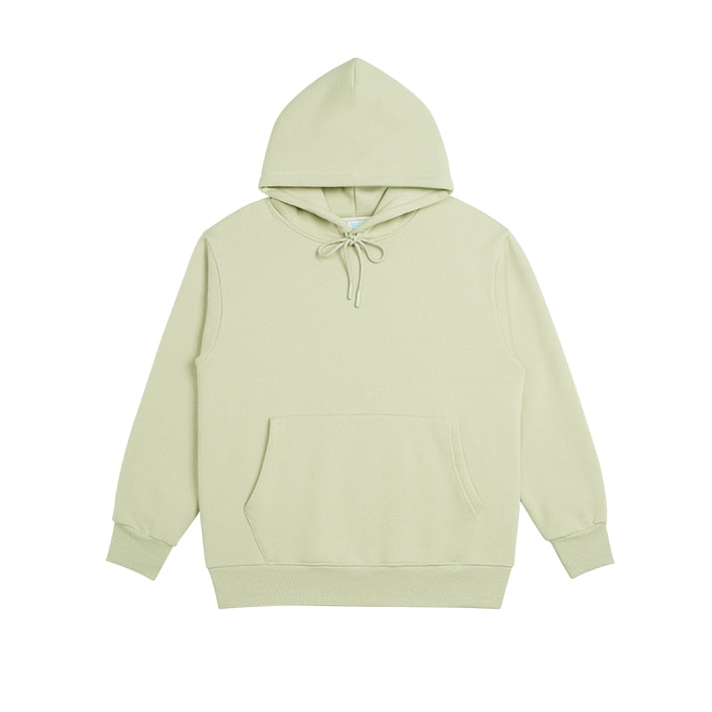 Winter Mens Thick Fleece Hoodies Unisex Light green Insane Dress