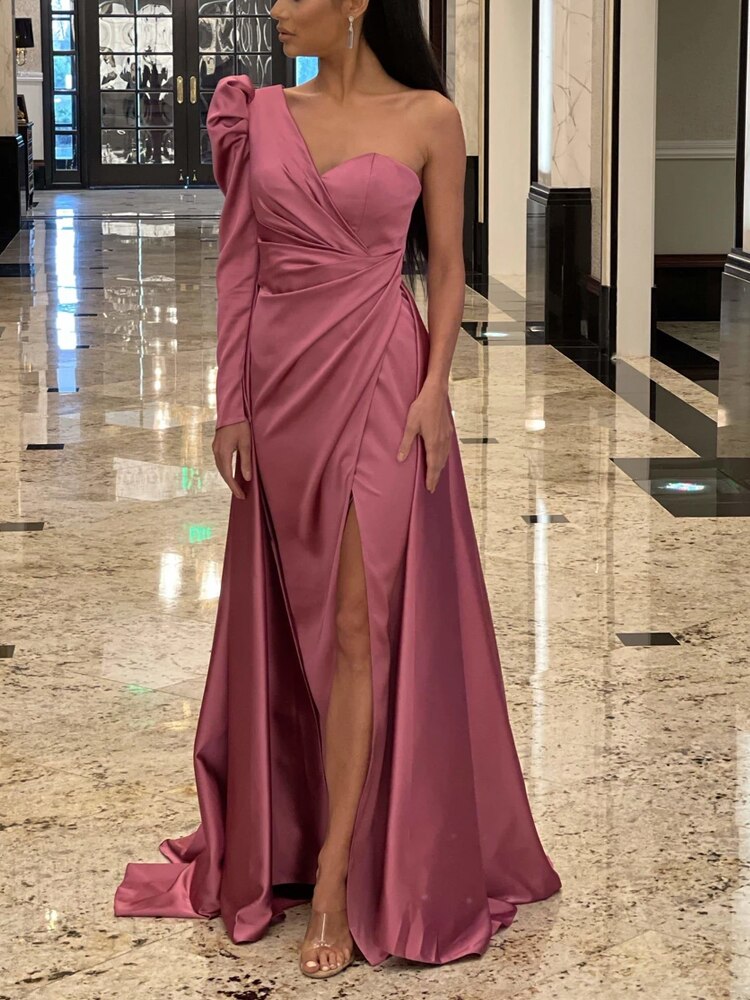 Wedding Party Dress One-shoulder Long Cocktail Insane Dress