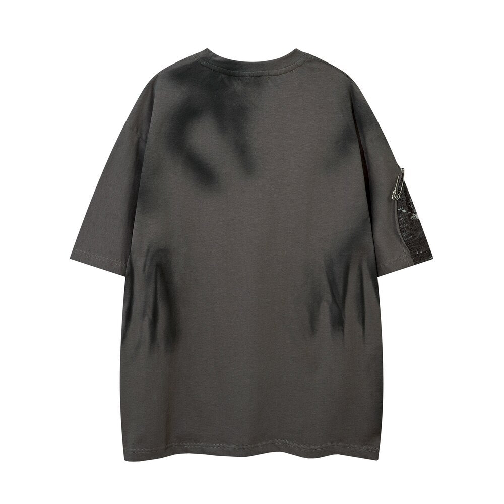 Washed Streetwear Loose Casual Ripped T-Shirt Oversized Insane Dress