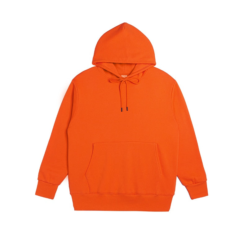 Winter Mens Thick Fleece Hoodies Unisex orange Insane Dress