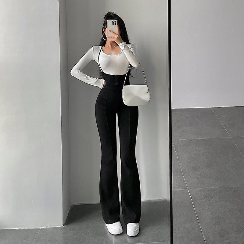 High Waist Slim Skinny Overalls Pants Women Insane Dress