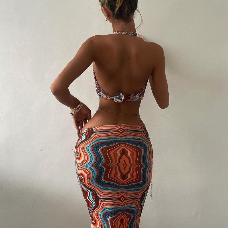 Sexy Two Piece Boho Suits Set Insane Dress