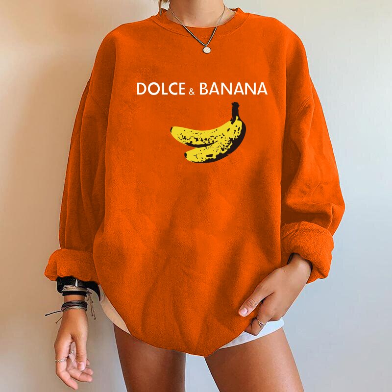 Felpa oversize unisex Dole e Banana Orange Insane Dress