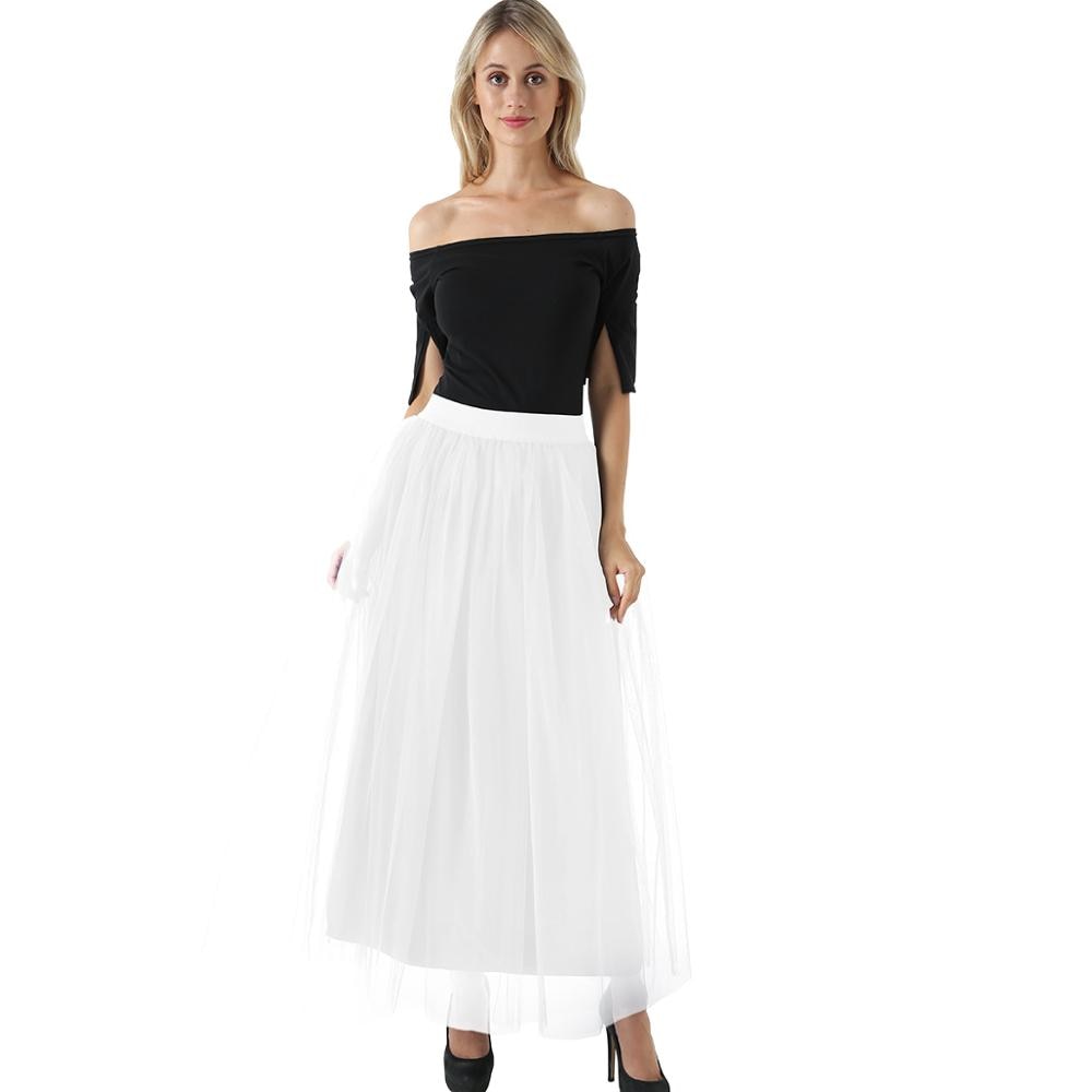 Gonna donna tulle lunga con elastico white One Size Insane Dress