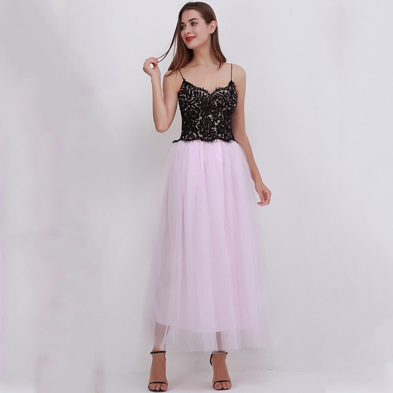 Gonna donna tulle lunga con elastico pink One Size Insane Dress