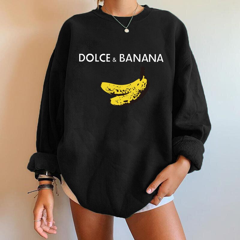 Felpa oversize unisex Dole e Banana Black Insane Dress