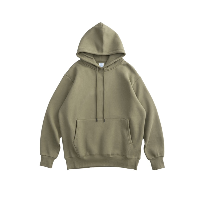 Winter Mens Thick Fleece Hoodies Unisex Khaki Insane Dress