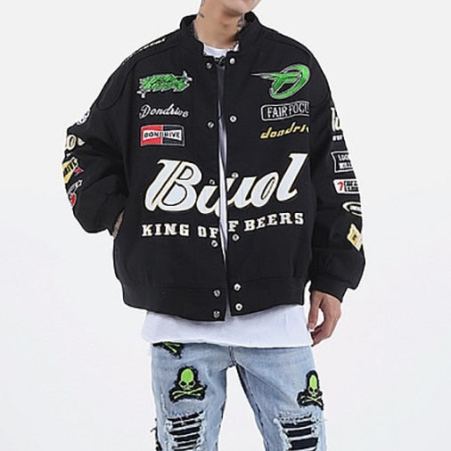 Racing Jacket Oversized Bomber Bud vintage inspo Insane Dress