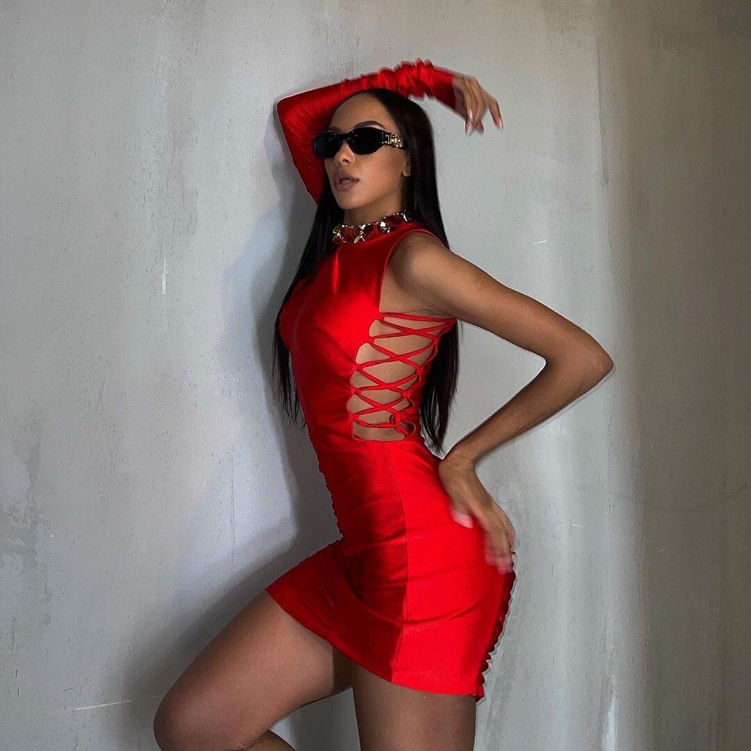 Abito Ambrosine corto scarlet Red Insane Dress