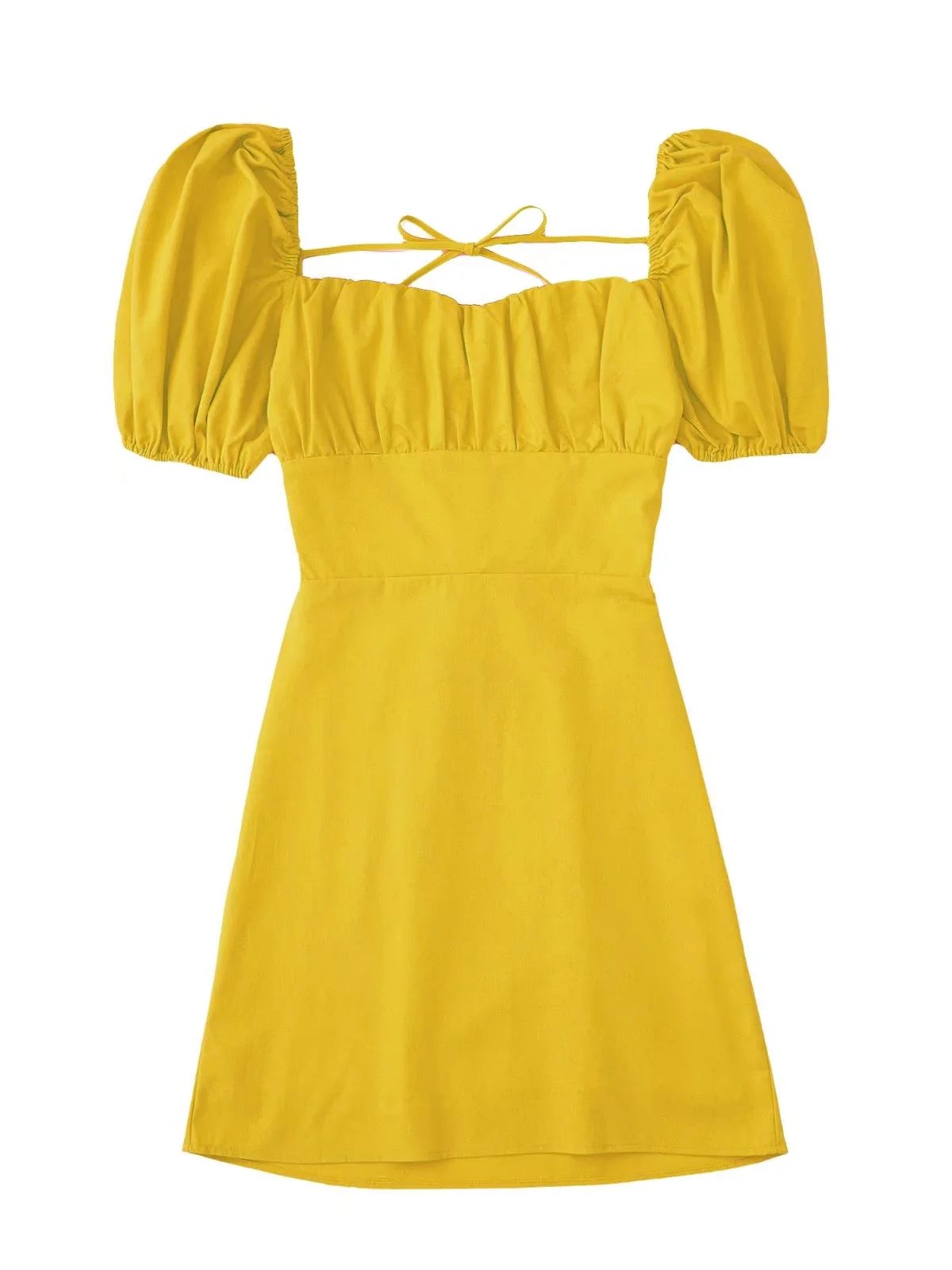 Abito corto donna balconcino yellow Insane Dress