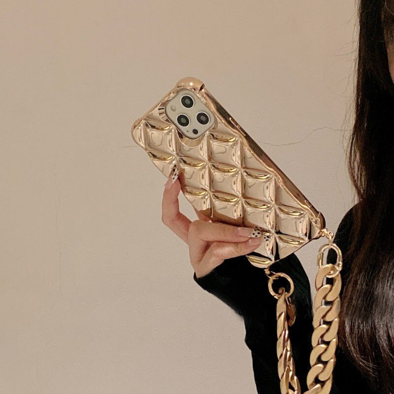 Cover Luxury geometric Iphone Rore Gold N Chain Insane Dress