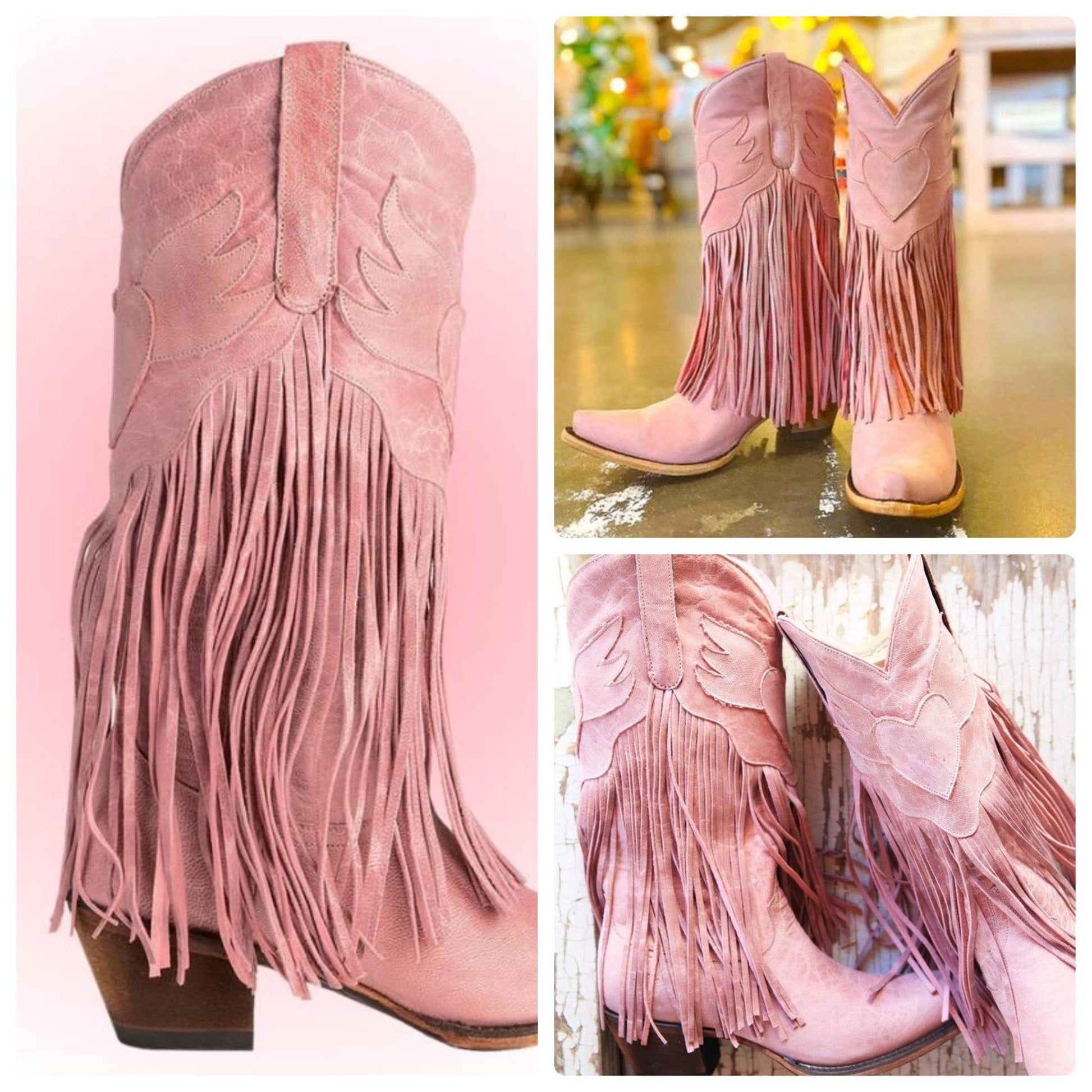 Retro Western Fringe Cowboy Cowgirl Boots Insane Dress