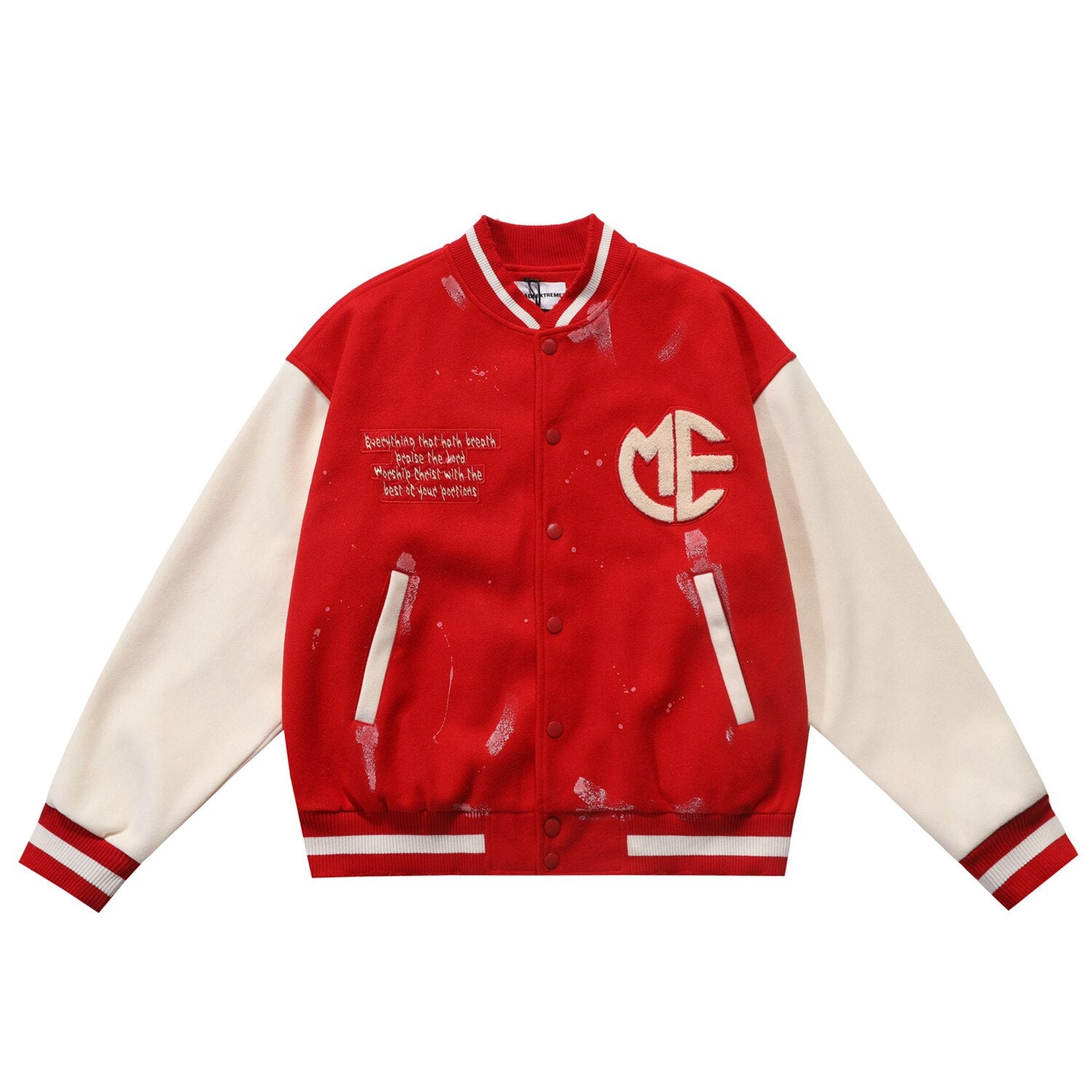 Varsity jacket vintage inspo unisex patch Red Insane Dress