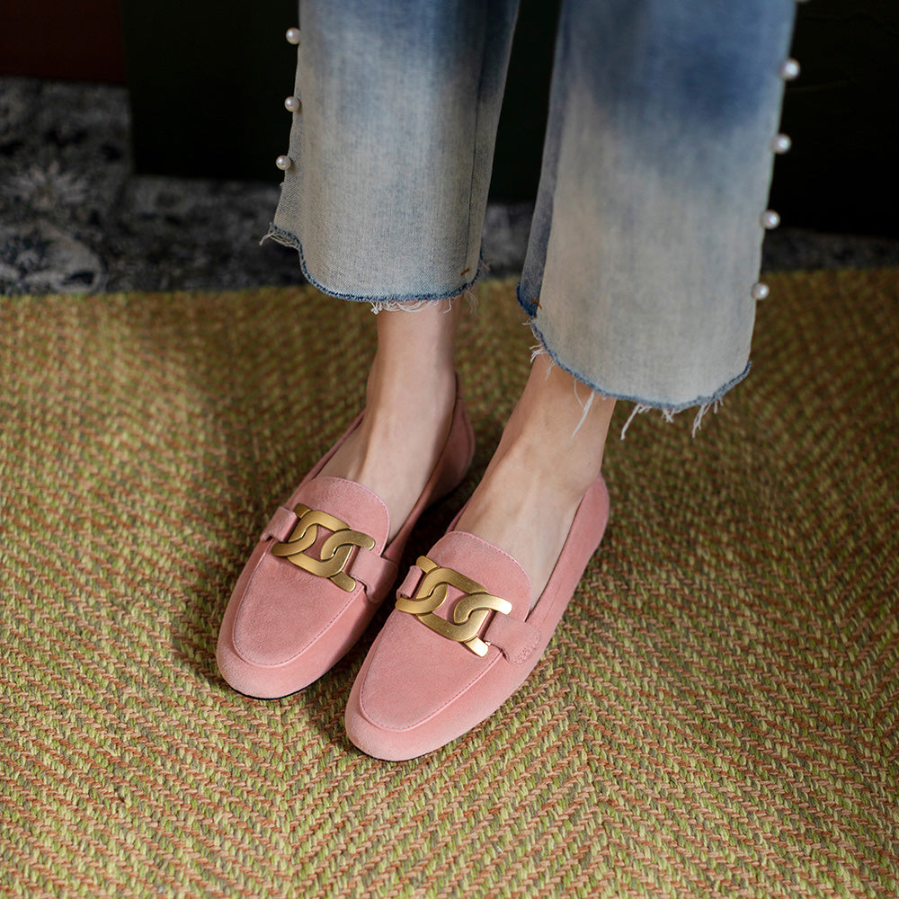 Mocassino suede icon Pink MUST HAVE