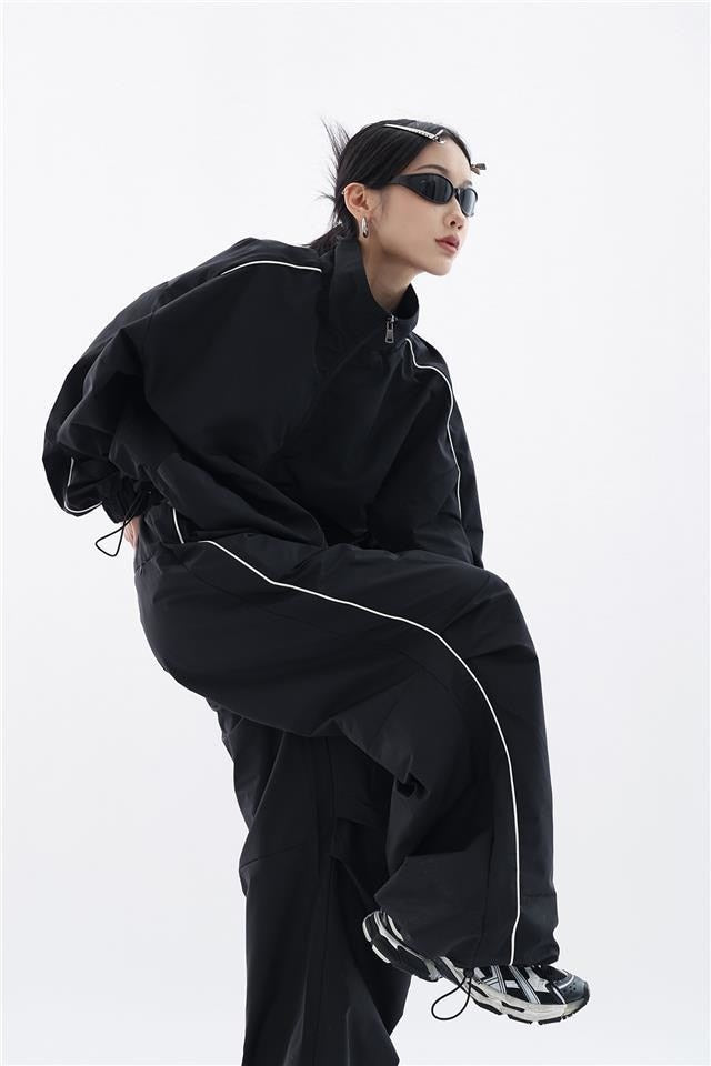 Tuta completa oversize tracksuit e pantalone Black pants Insane Dress