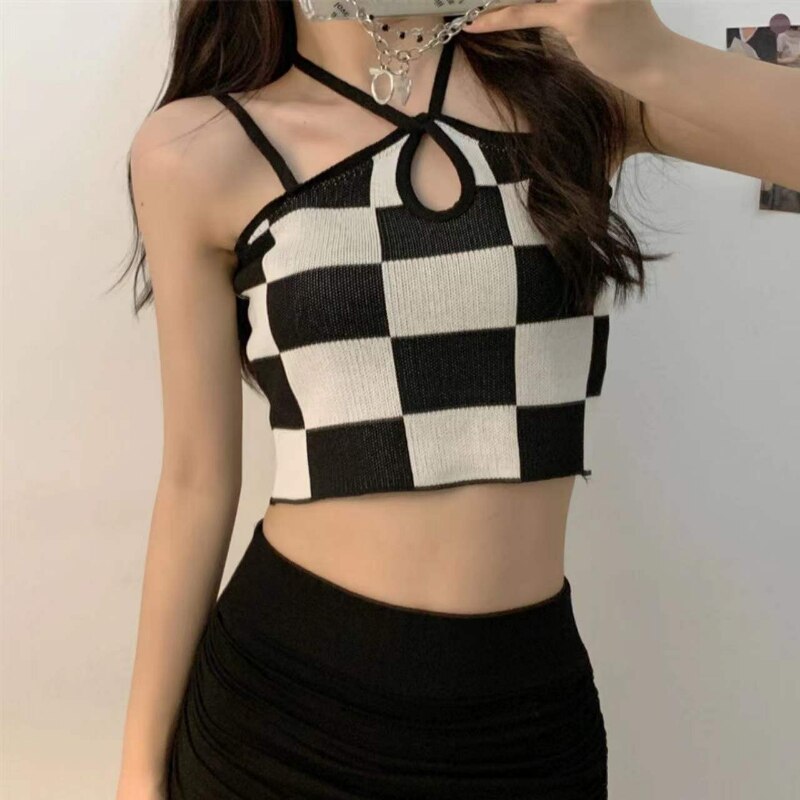 Top check black One Size Insane Dress