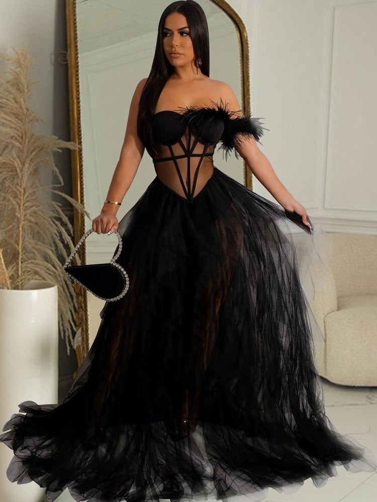Abito donna Bridal lungo corsetto Black Insane Dress