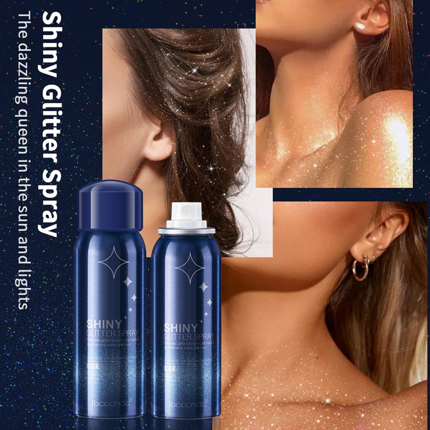 Spray glitter per abiti capelli e corpo