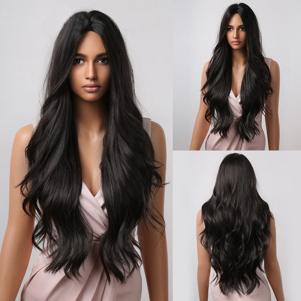 Long Black Synthetic Wigs wigs-LC2019-1 China Insane Dress