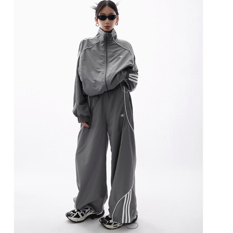 Tuta completa oversize tracksuit e pantalone Grey Coat Insane Dress