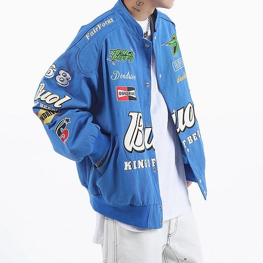 Racing Jacket Oversized Bomber Bud vintage inspo Insane Dress