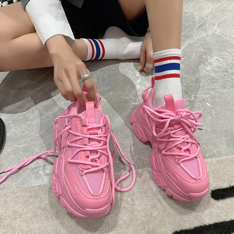 Sneakers Chunky donna vulcanizzate Pink Insane Dress