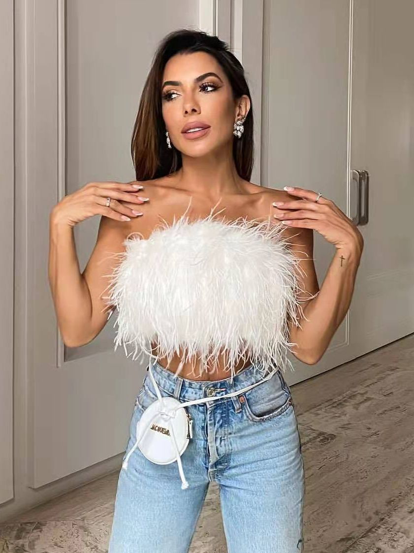 Top fur donna White Insane Dress