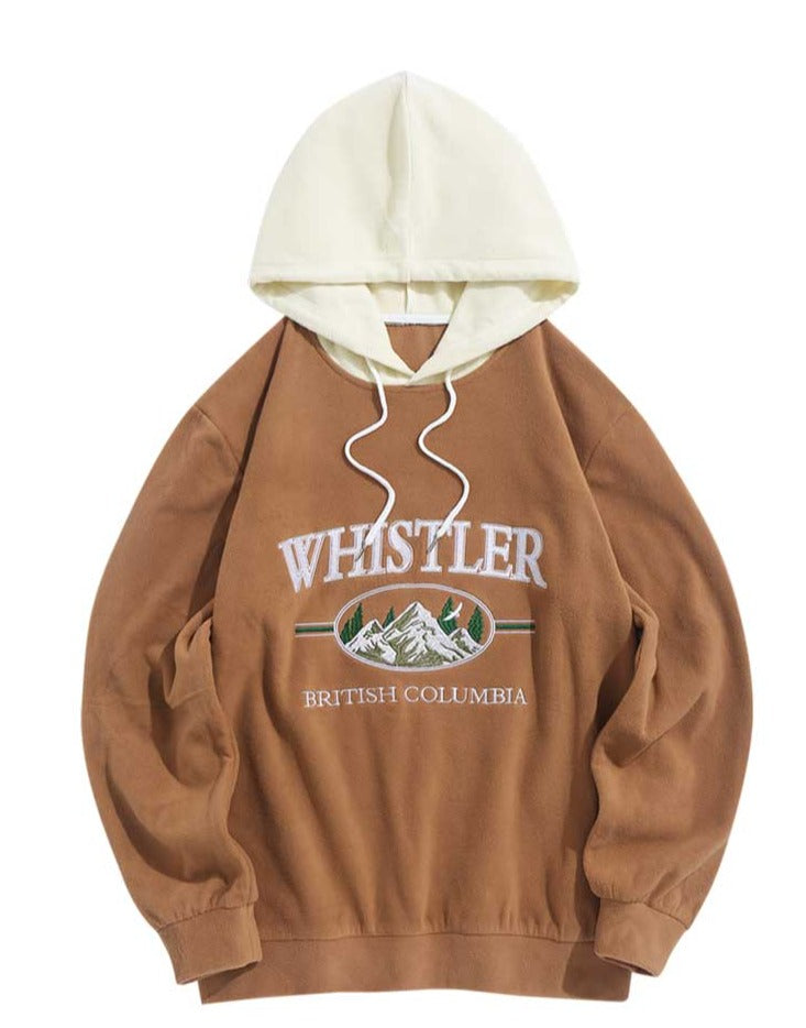 Felpa hoodie Whistler unisex vintage inspo Brown Insane Dress