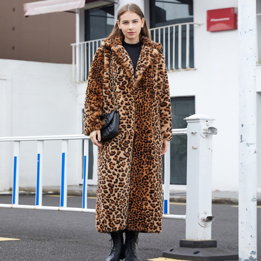 Eco pelliccia Volpe donna oversize Leopard Insane Dress