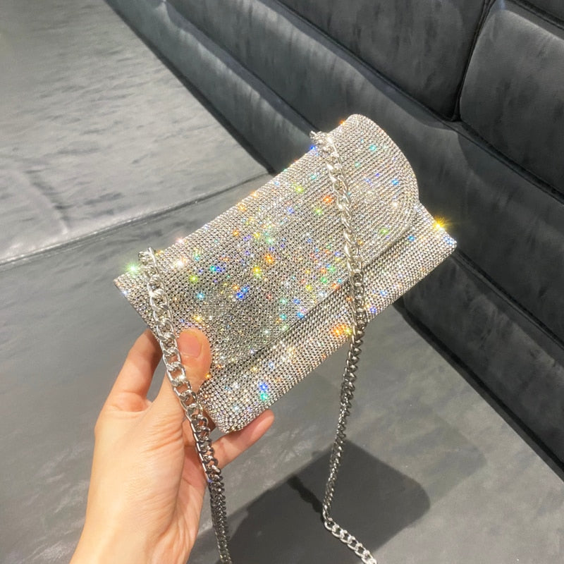 Mini borsa tracolla luxury glitter donna Default Title Insane Dress