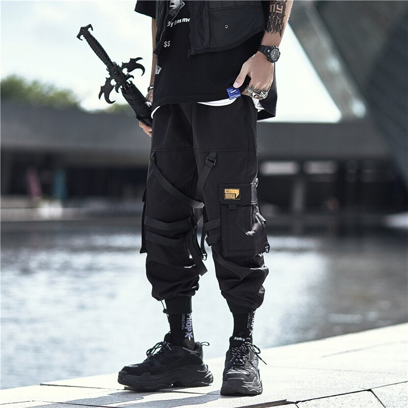 Pants Jogger Streetwear uomo cargo pantalone tasconi Insane Dress