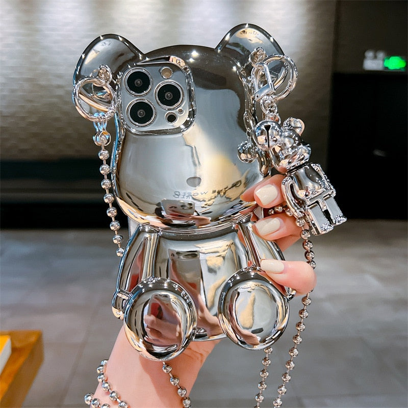 Teddy bear Luxury Electroplated iphone case Insane Dress