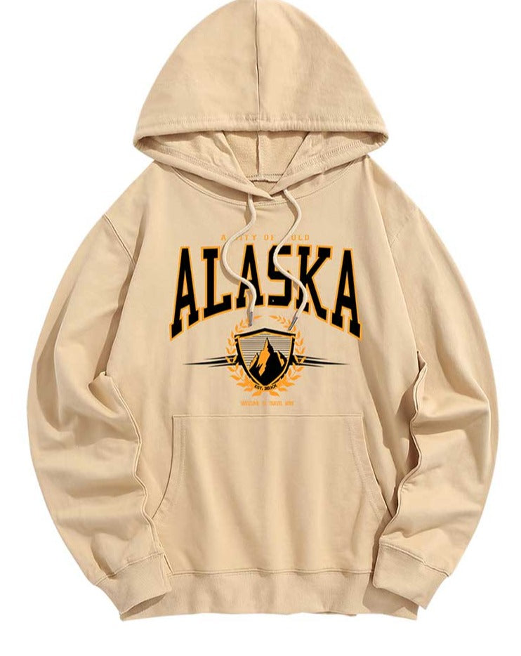 Felpa hoodie Alaska unisex vintage print Light Brown Insane Dress