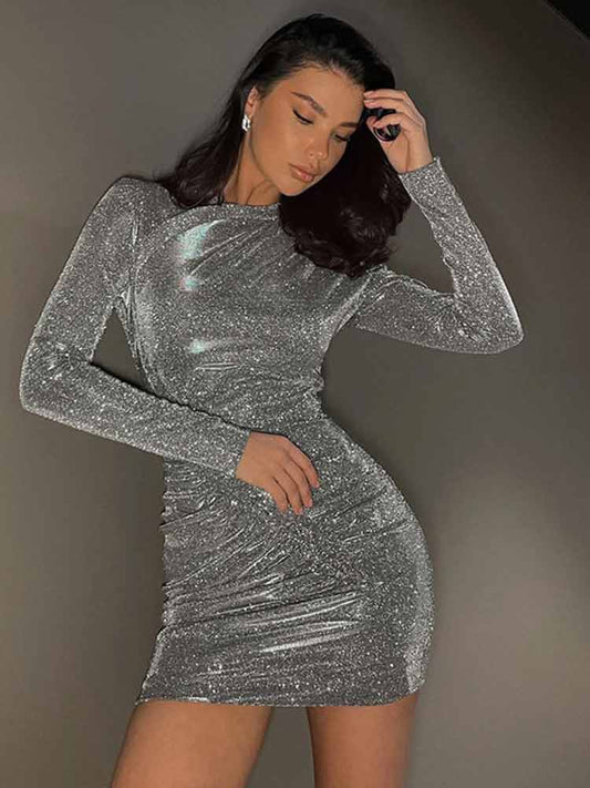 Mini abito lurex darla Gray Insane Dress