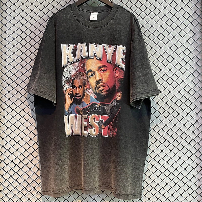 Tshirt Kanye unisex vintage bootleg 90s oversize Black Insane Dress