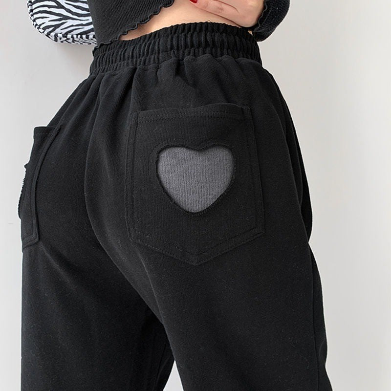 Pantalone tuta in felpa con cuore donna Insane Dress