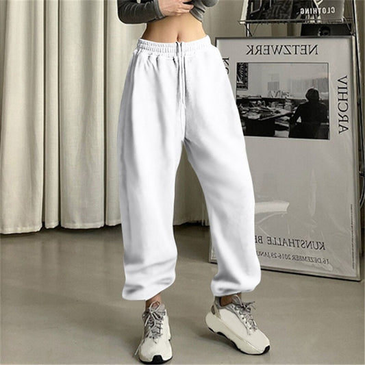 Pantalone tuta baggy fit felpato over white Insane Dress