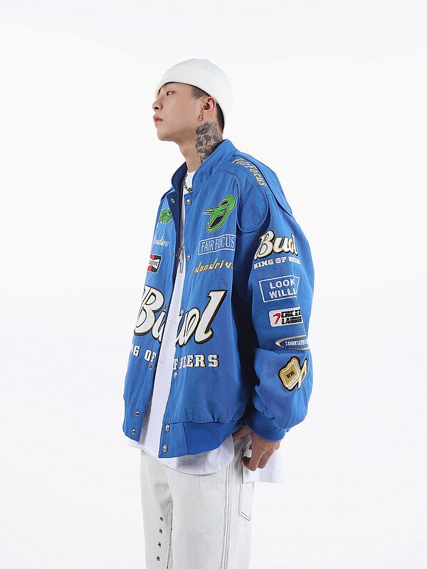 Racing Jacket Oversized Bomber Bud vintage inspo Insane Dress