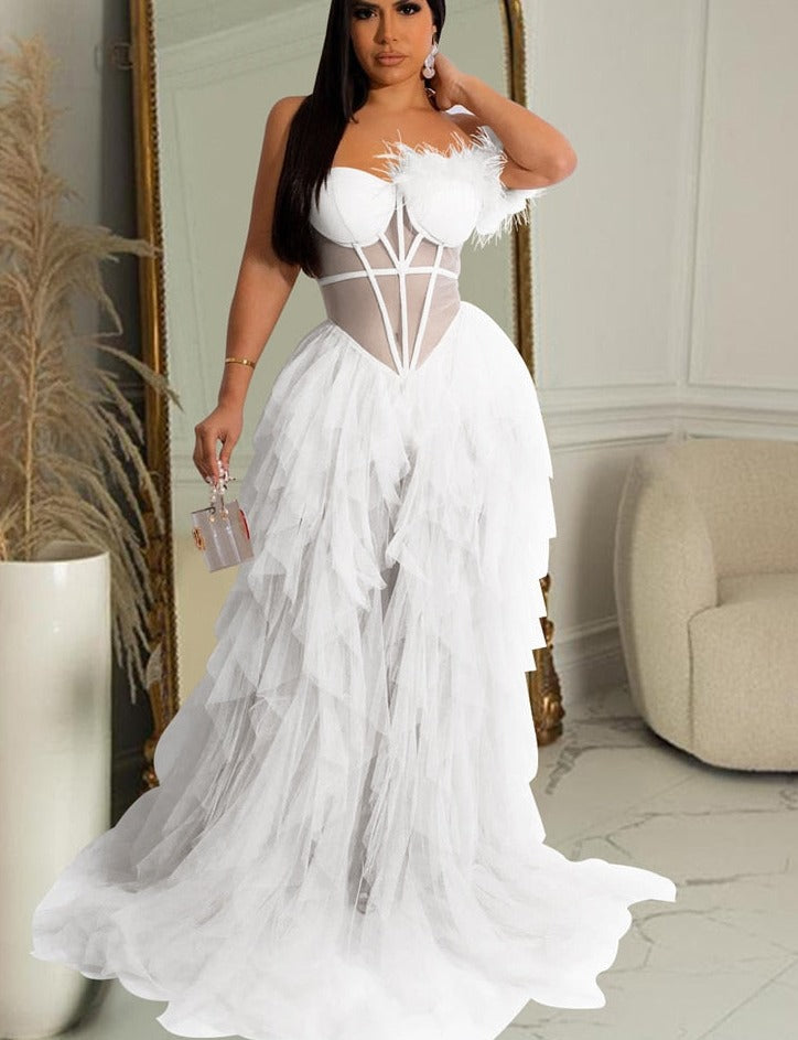 Abito donna Bridal lungo corsetto White Insane Dress