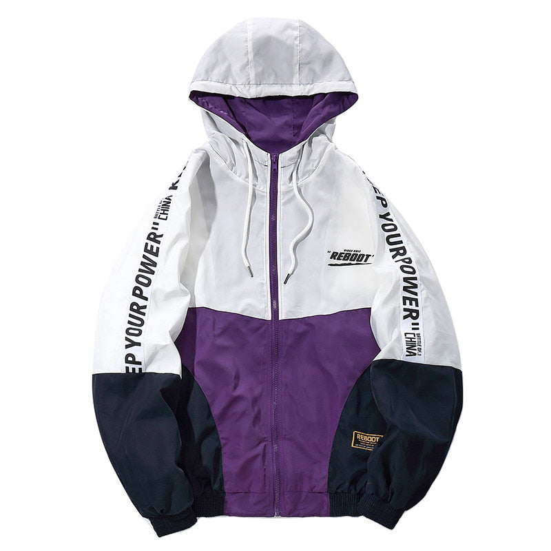 Hooded Windbreaker Jacket giubbino a vento uomo Purple Insane Dress