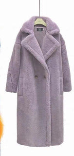 Teddy coat lungo oversize Purple Insane dress