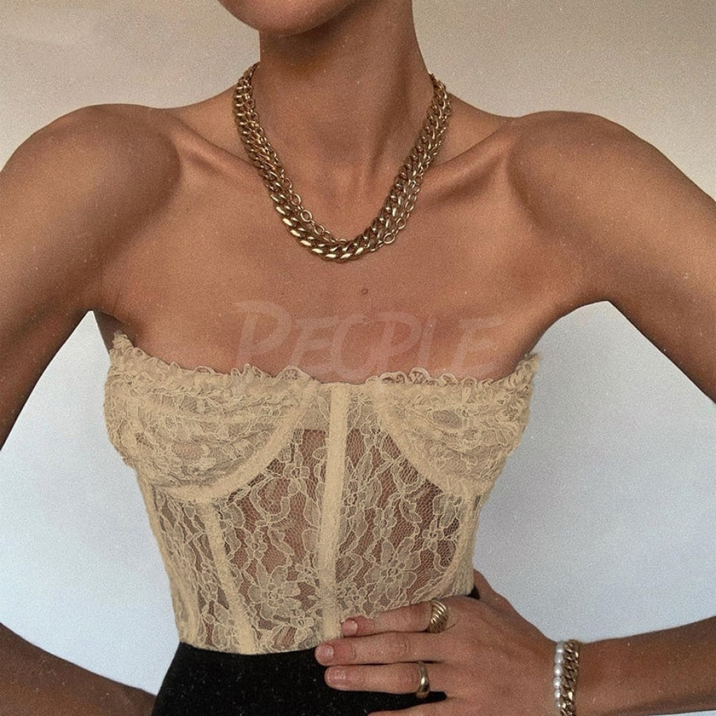Lace Off Top Apricot MUST HAVE